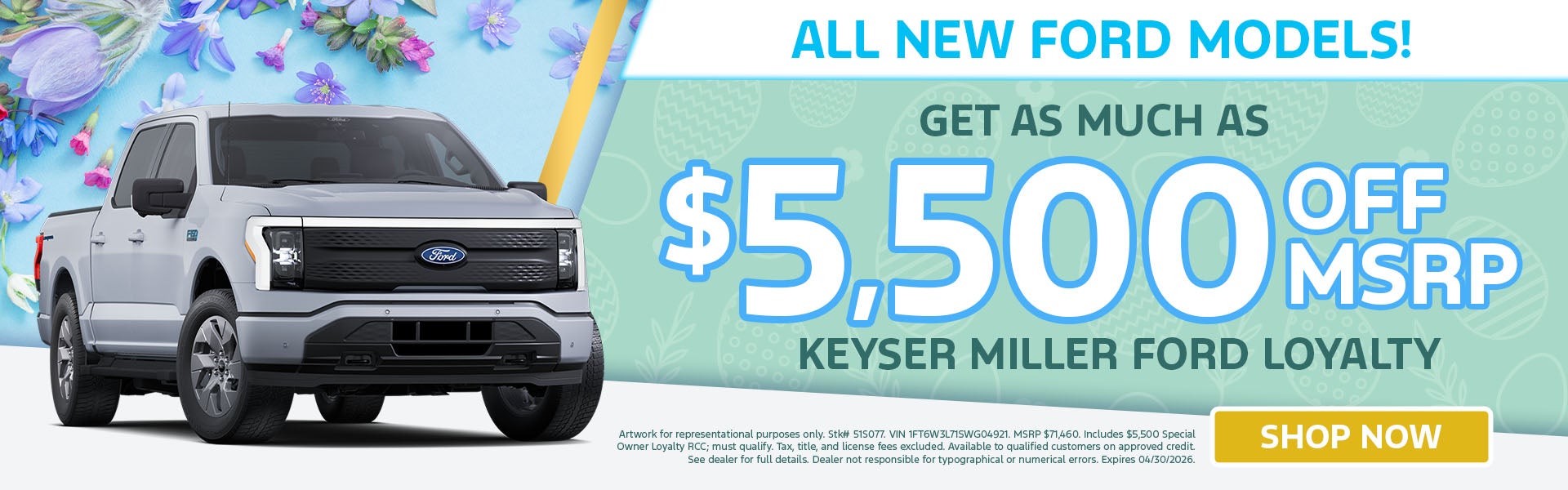All New Ford Models $5,500 Off MSRP!